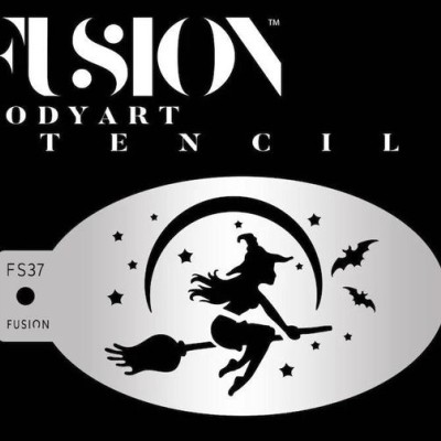 Fusion Stencils, Witch & Broomstick (FS37)